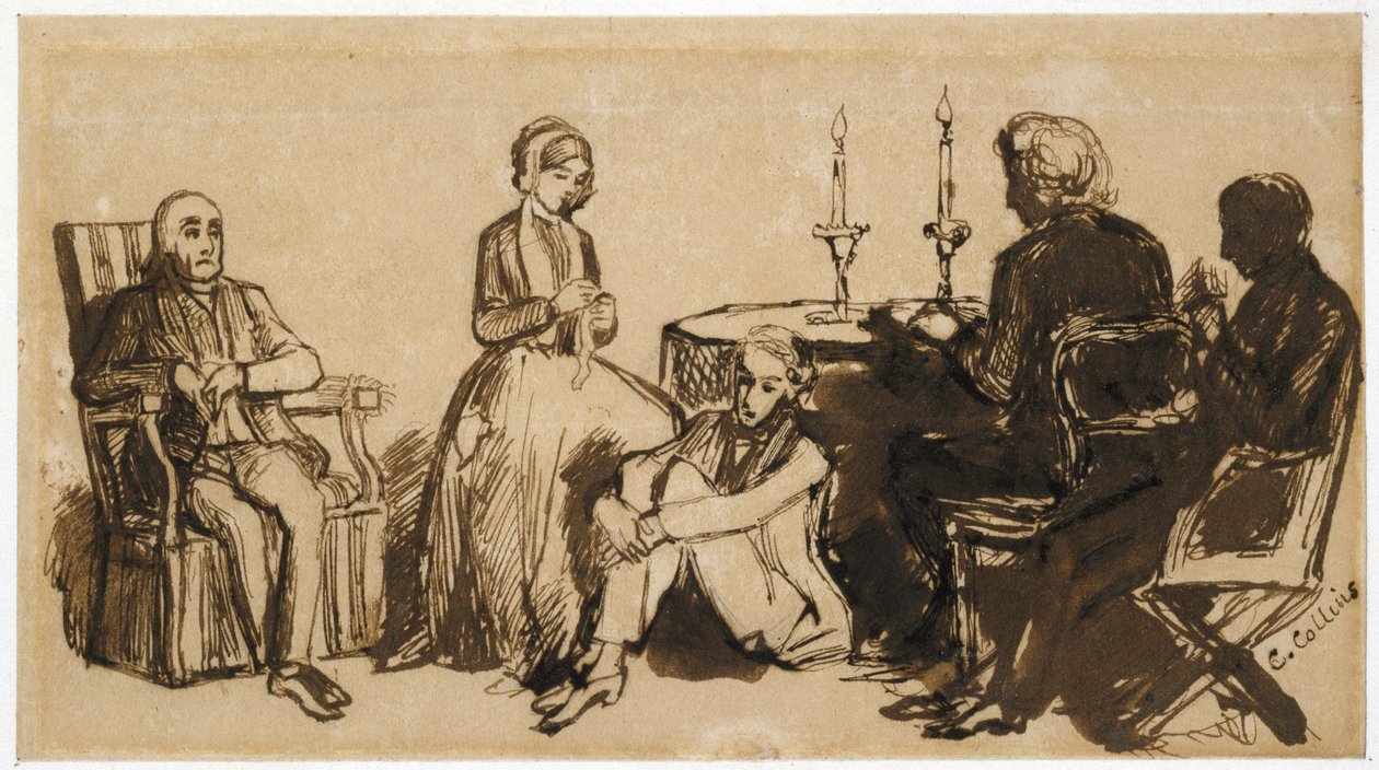 Una tarde en la casa de los Combes, 1850-51 de Charles Collins