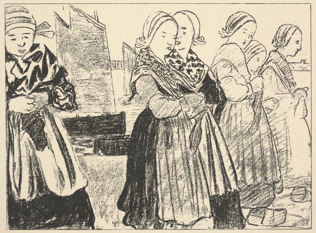 Mujeres bretonas (Bretonnes) de Charles Cottet