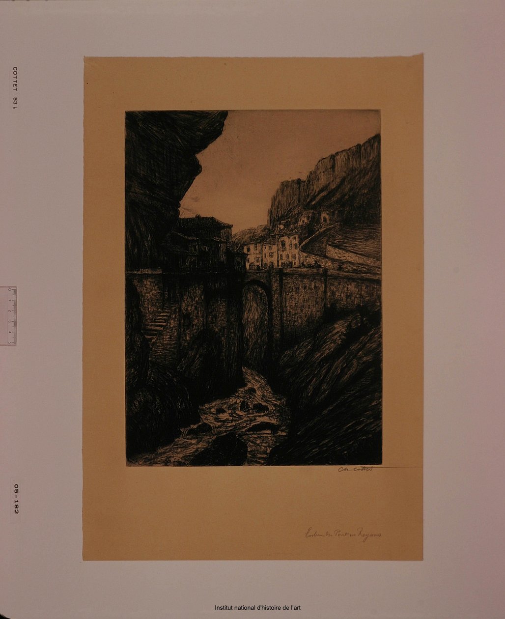 Entrada a Pont-en-Royans (prueba b) de Charles Cottet