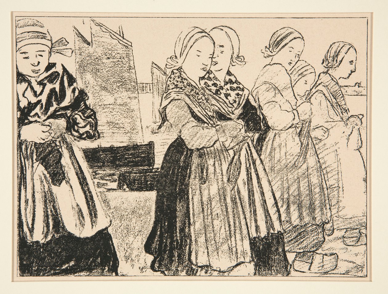 Breton Girls, o Breton Girls on the Quay, en el número 36 de La Revue Blanche, octubre de 1894 de Charles Cottet