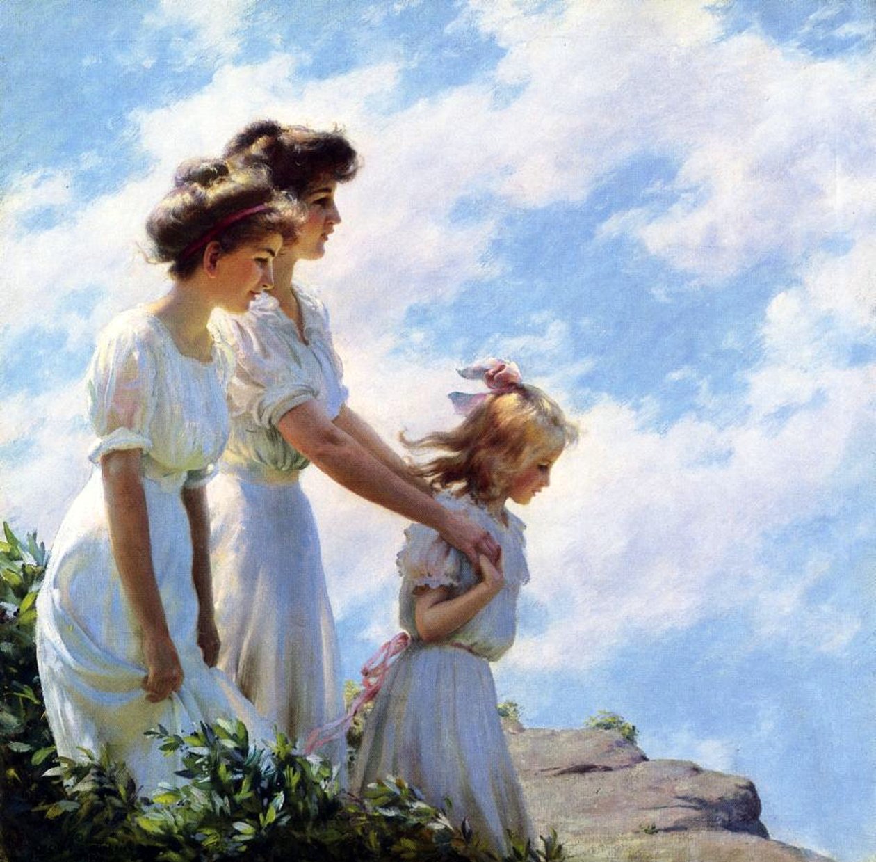 En el acantilado de Charles Courtney Curran