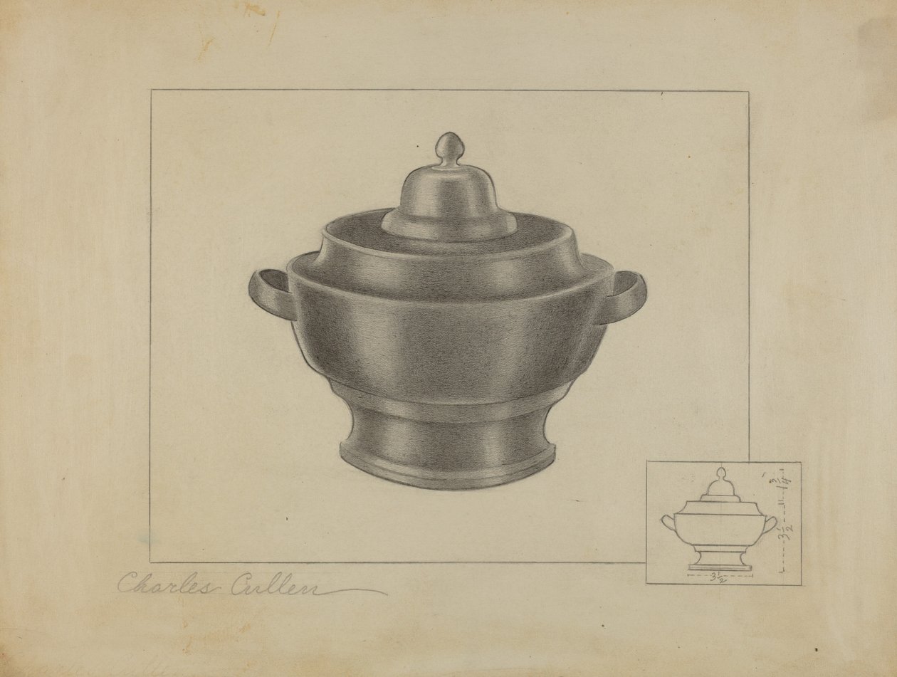 Azucarero de peltre de Charles Cullen
