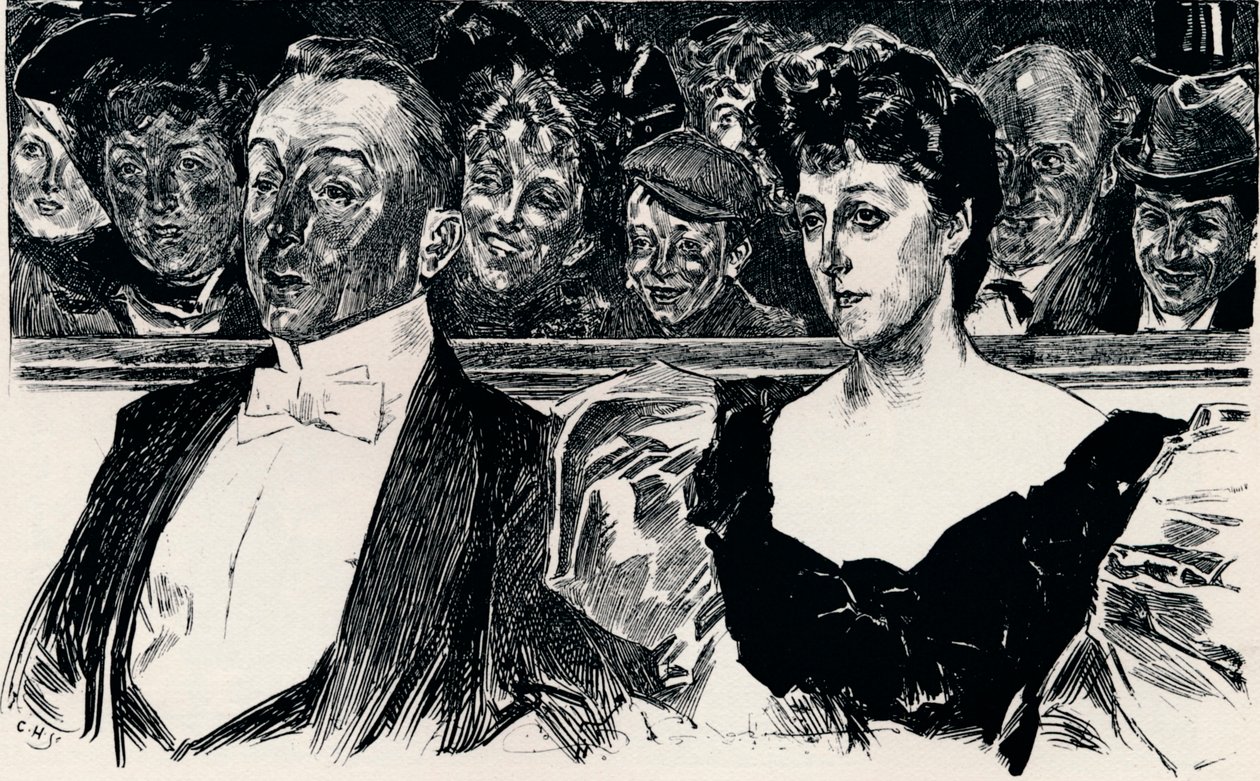 En el Teatro, c1876-1898, 1898 de Charles Dana Gibson