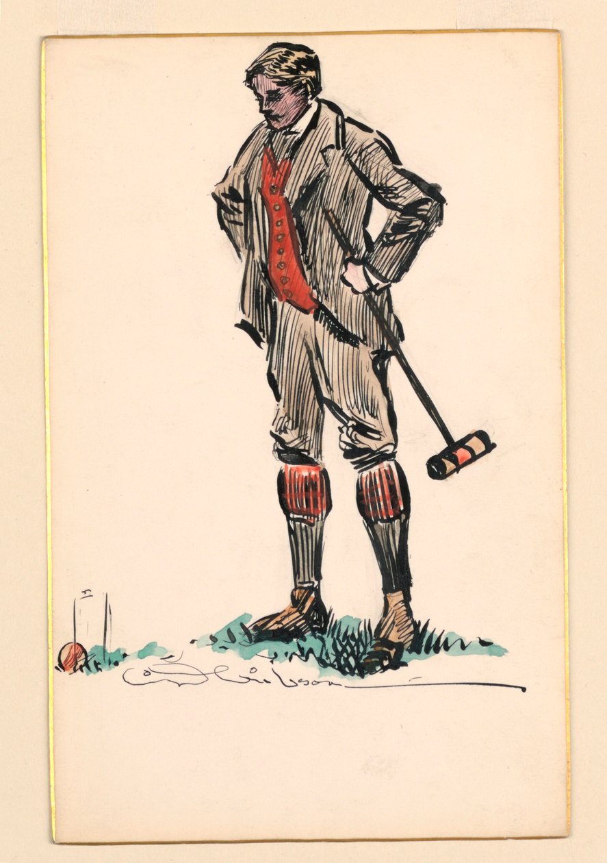 Jugador de Croquet de Charles Dana Gibson