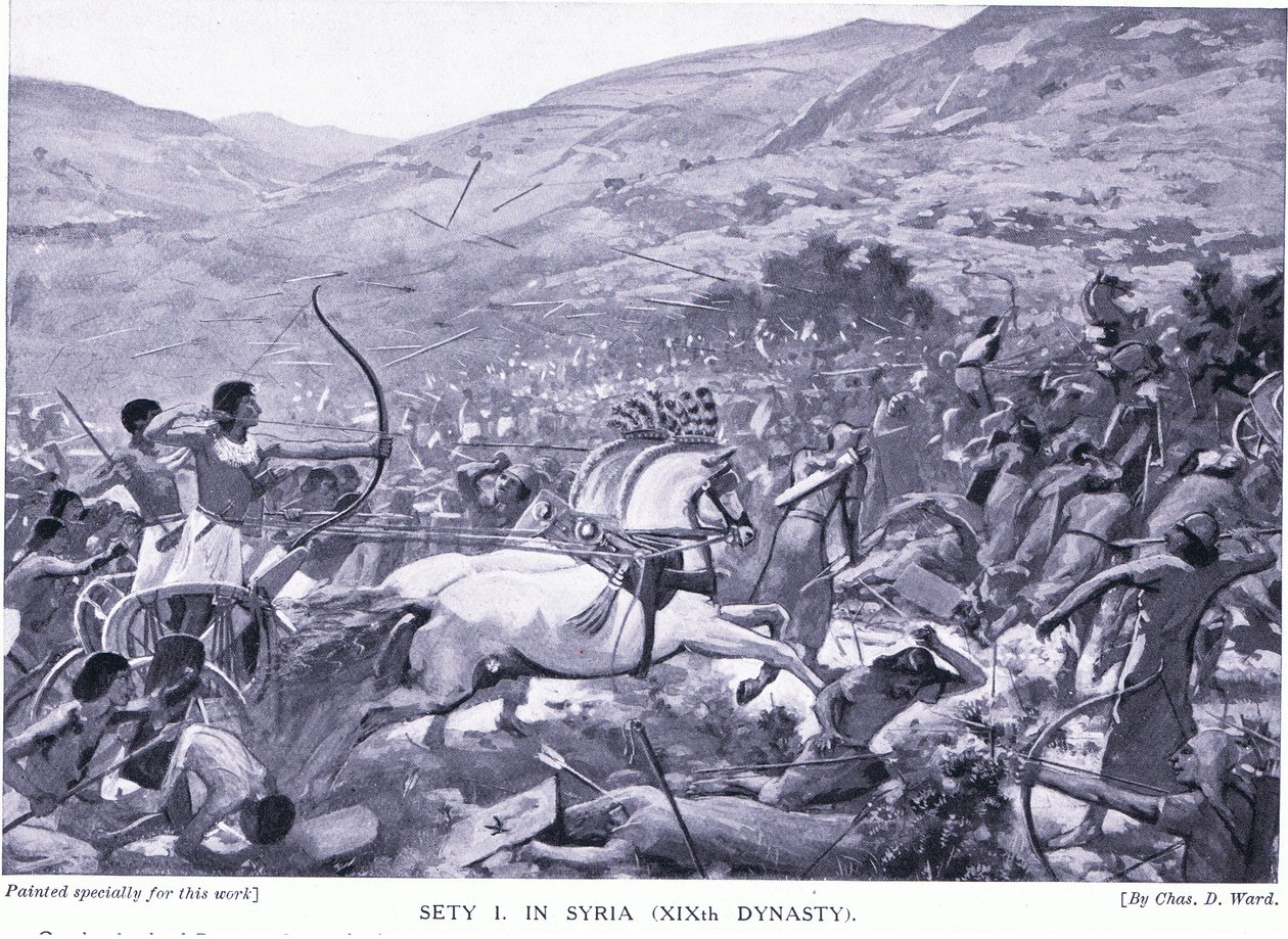 Sety I en Siria (Dinastía XIX), c.1920 de Charles Daniel Ward