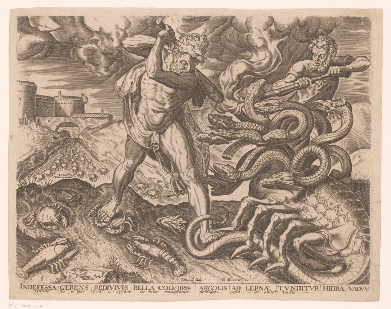 Hércules vence a la hidra de Lerna
Obras de Hércules según Frans Floris (título de la serie) de Charles David