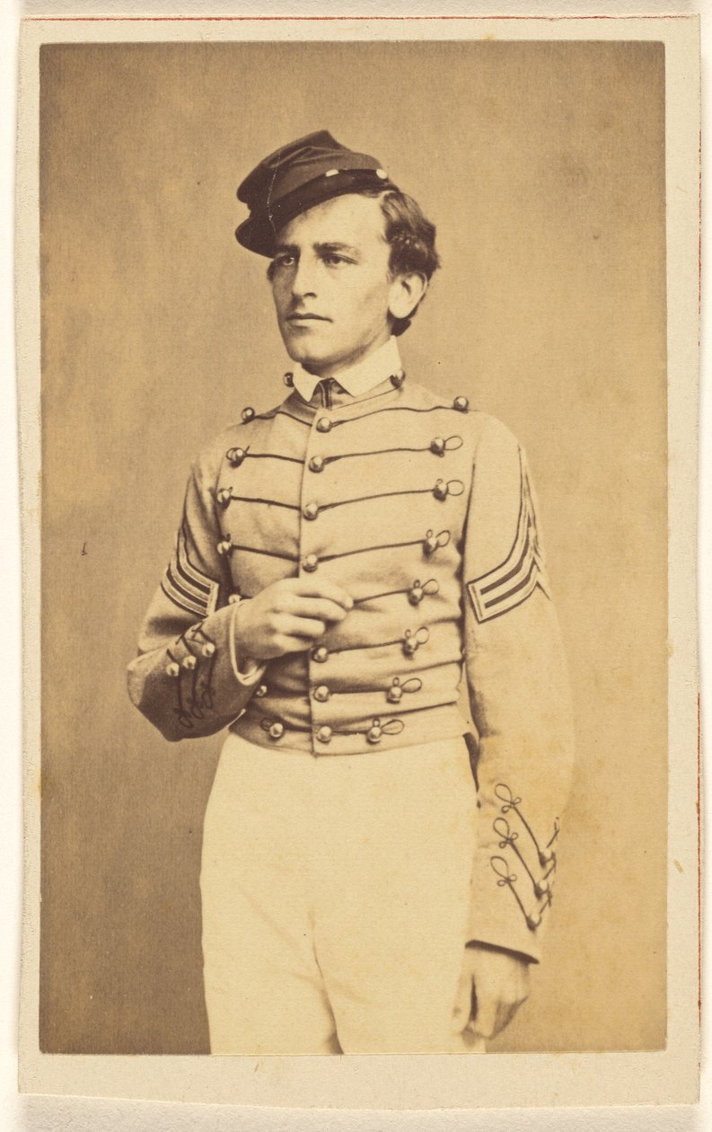 [Soldado de la Guerra Civil no identificado con gorra, en postura casi napoleónica] de Charles DeForest Fredricks