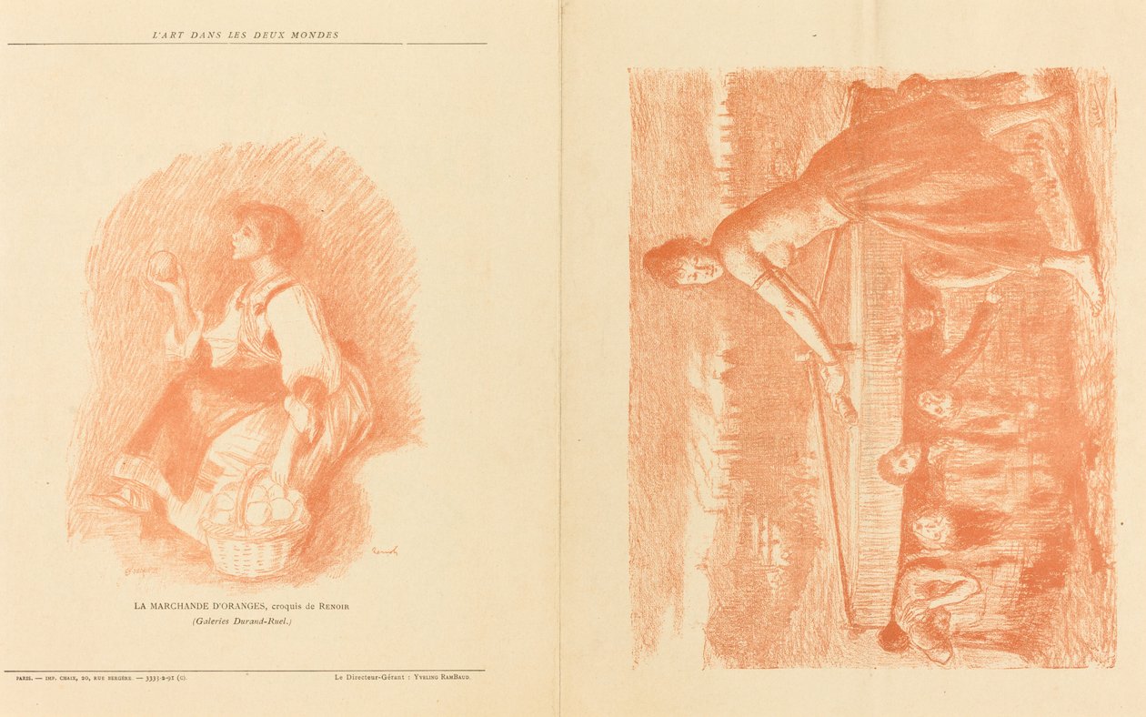 La Meule; ¡Joven primero! [recto] de Charles Decaux after John Lewis Brown