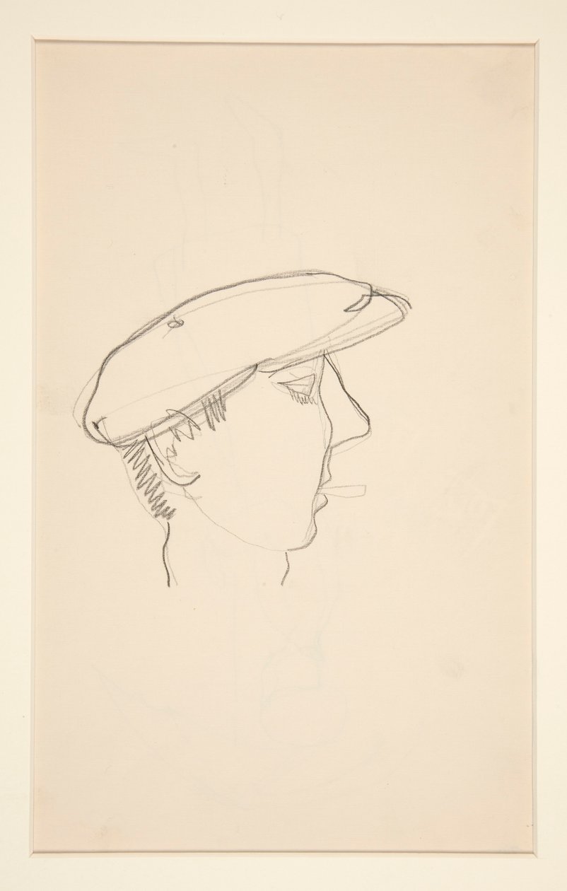 cabeza de hombre fumando (anverso); mujer con paraguas (verso) de Charles Demuth