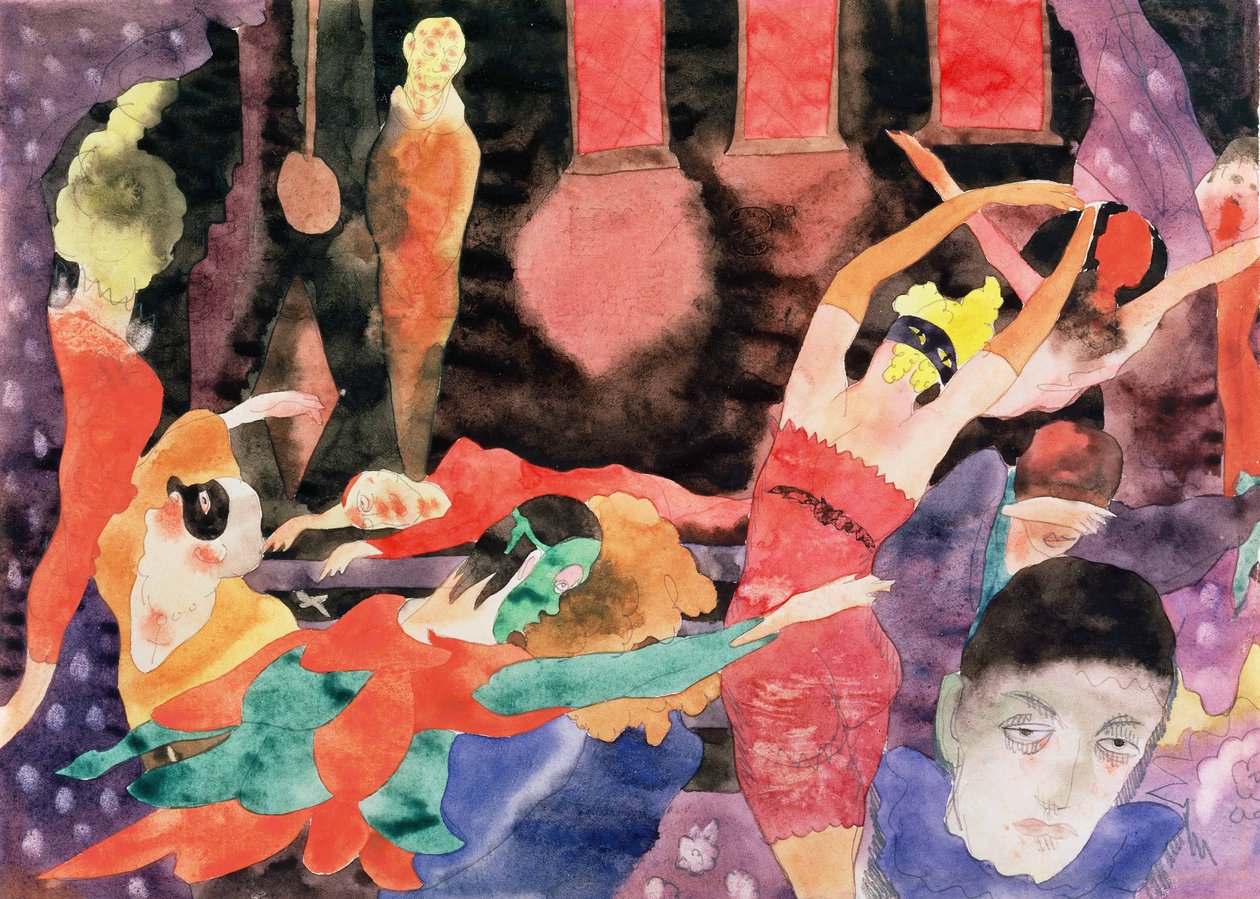 Ilustración para El Máscara de la Muerte Roja de Poe de Charles Demuth