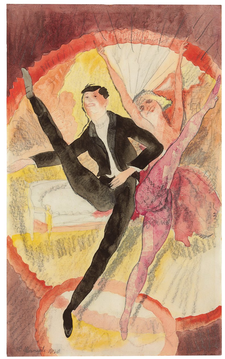 En el vodevil: dos bailarines de Charles Demuth