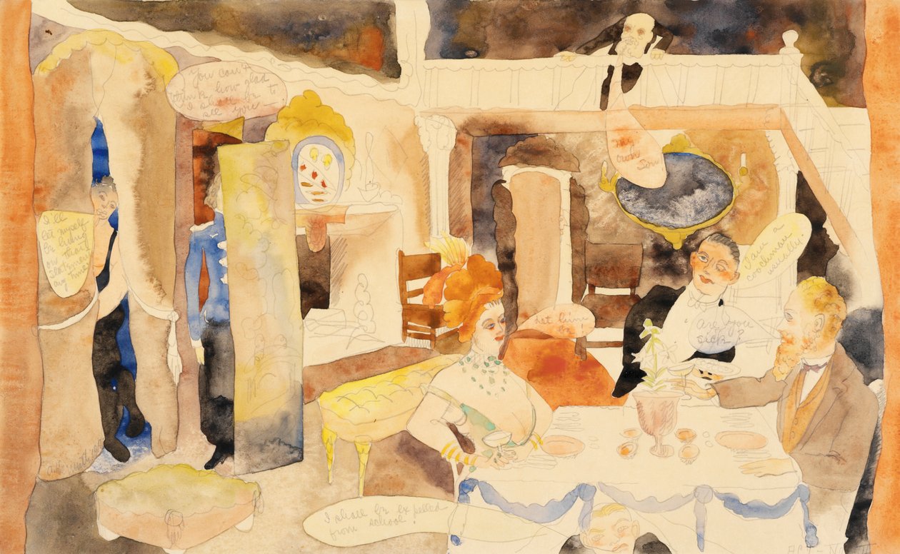 Lulu y Alva Schön en el almuerzo de Charles Demuth