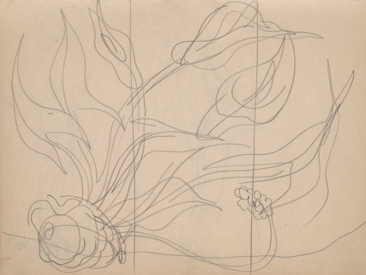 Cuaderno de bocetos: 36 páginas en total, que contiene 28 bocetos (incluidos estudios para Demuth de Charles Demuth