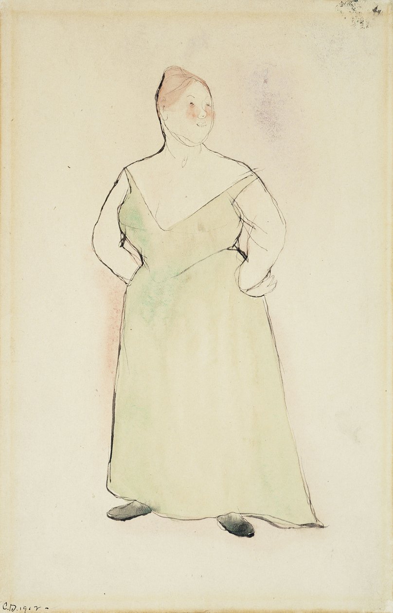 Mujer en vestido de noche de Charles Demuth