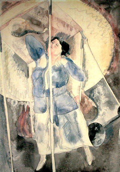 Mujer con saco de boxeo de Charles Demuth