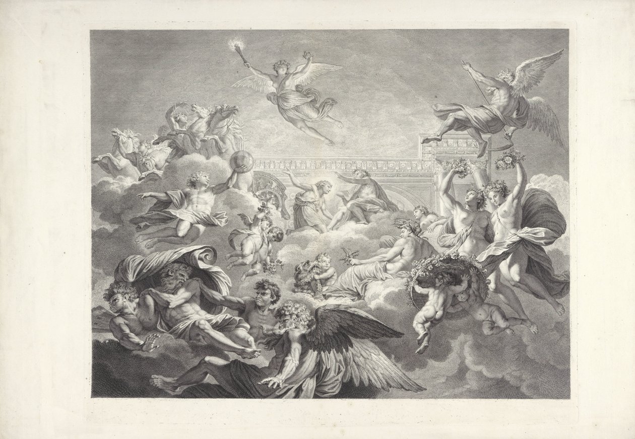 Faetón como Apolo Las pinturas de Charles le Brun y Eustache Le Sueur que se encuentran en (...) la casa del presidente Lambert (título de la serie) de Charles Dupuis