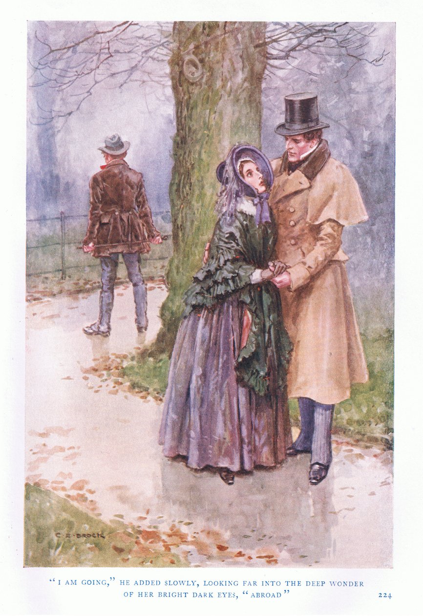 Me voy, dijo lentamente, mirando profundamente en el maravilloso brillo de sus ojos oscuros de Charles Edmund Brock