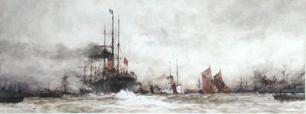 El Támesis en Blackwall Reach de Charles Edward Dixon