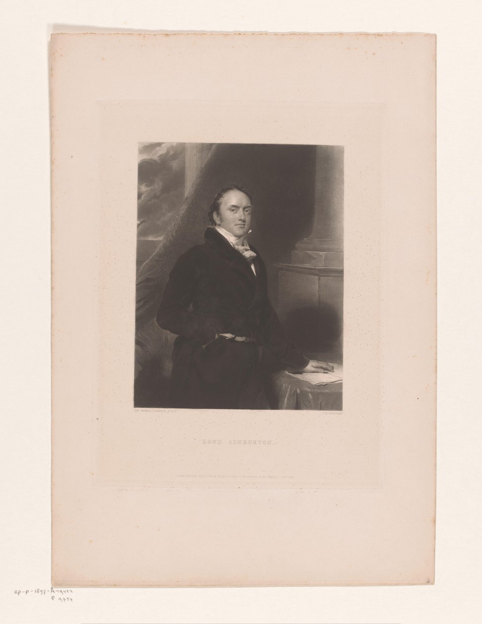 Portret de Alexander Baring Lord Ashburton (título sobre el objeto) de Charles Edward Wagstaff