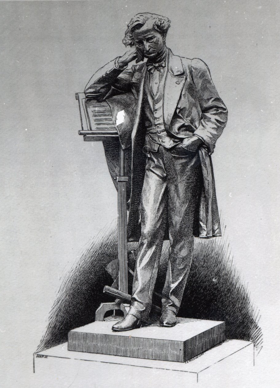 Hector Berlioz, después de la estatua de Alfred Lenoir en Square Vintimille, París, 1886 de Charles Edward Wilson