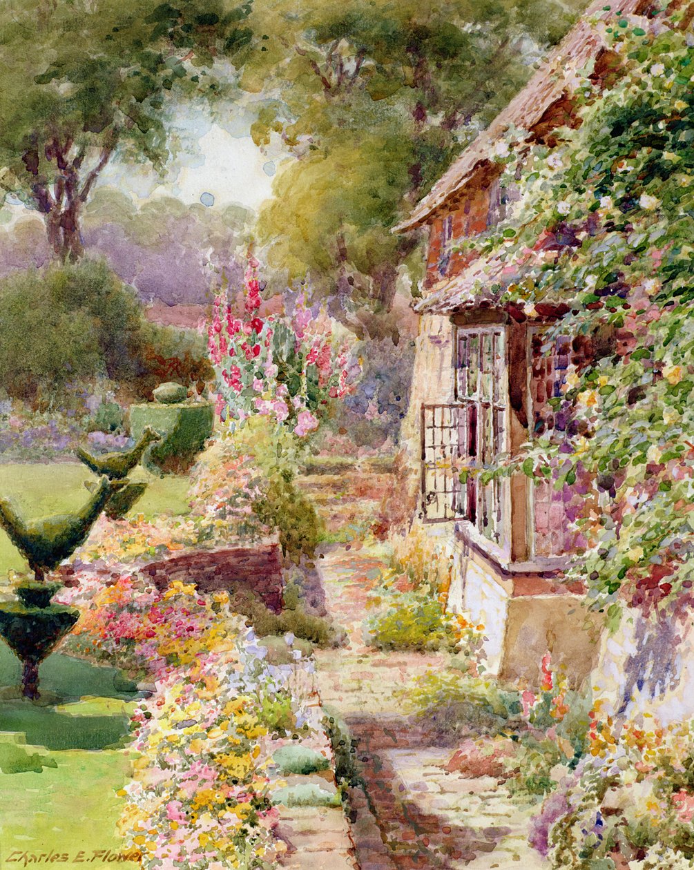 Jardín de Kings Manor en East Hendred, Oxon de Charles Edwin Flower