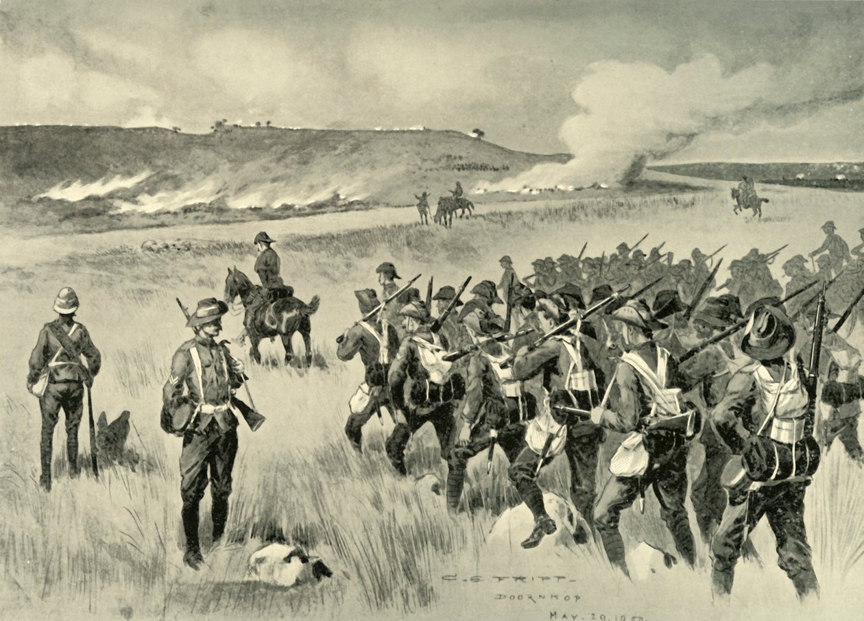 Los Voluntarios Imperiales de la Ciudad de Londres en Doornkop el 29 de mayo, 1901 de Charles Edwin Fripp