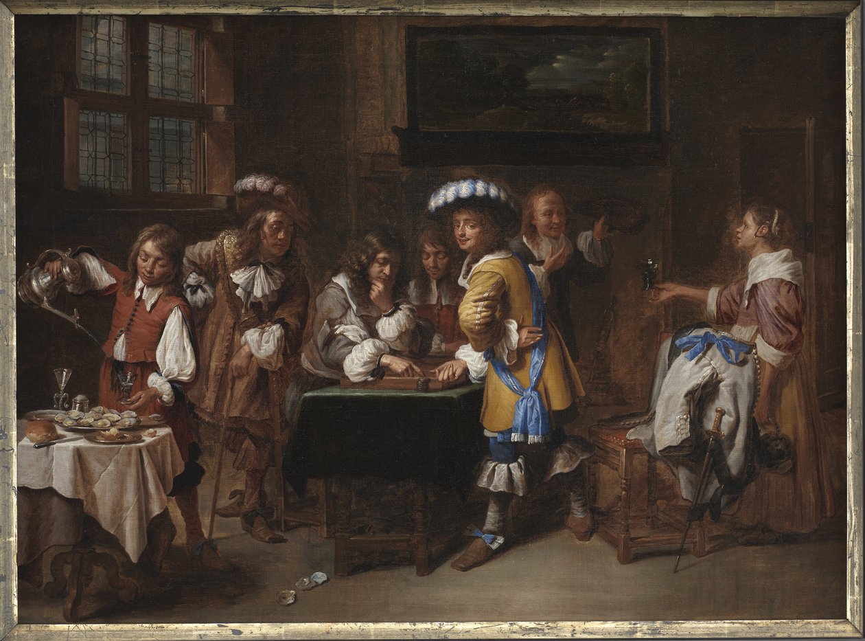 Jugadores de Trictrac de Charles Emanuel Biset