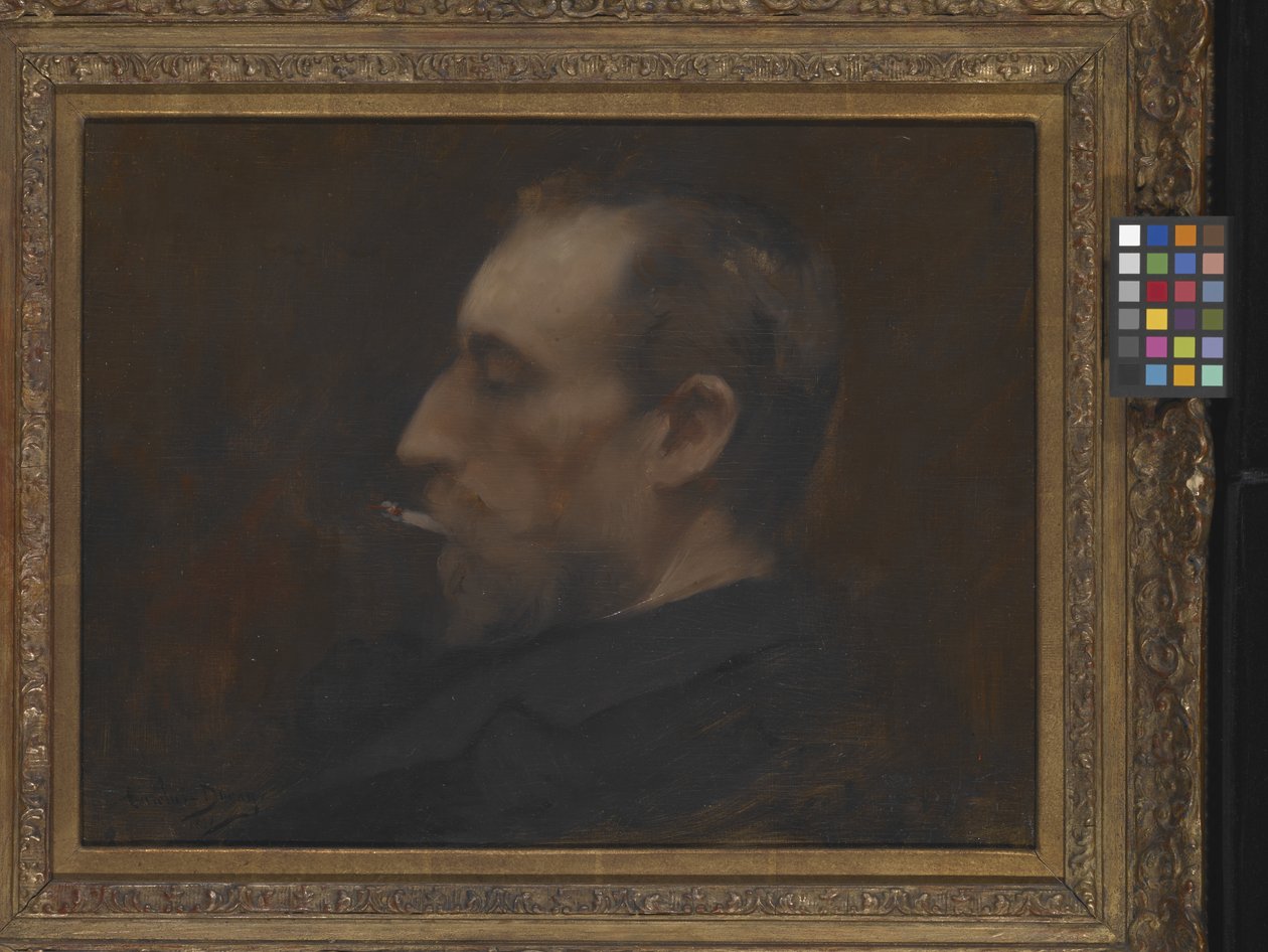 Retrato de un hombre (óleo sobre madera) de Charles Emile Auguste Carolus Duran