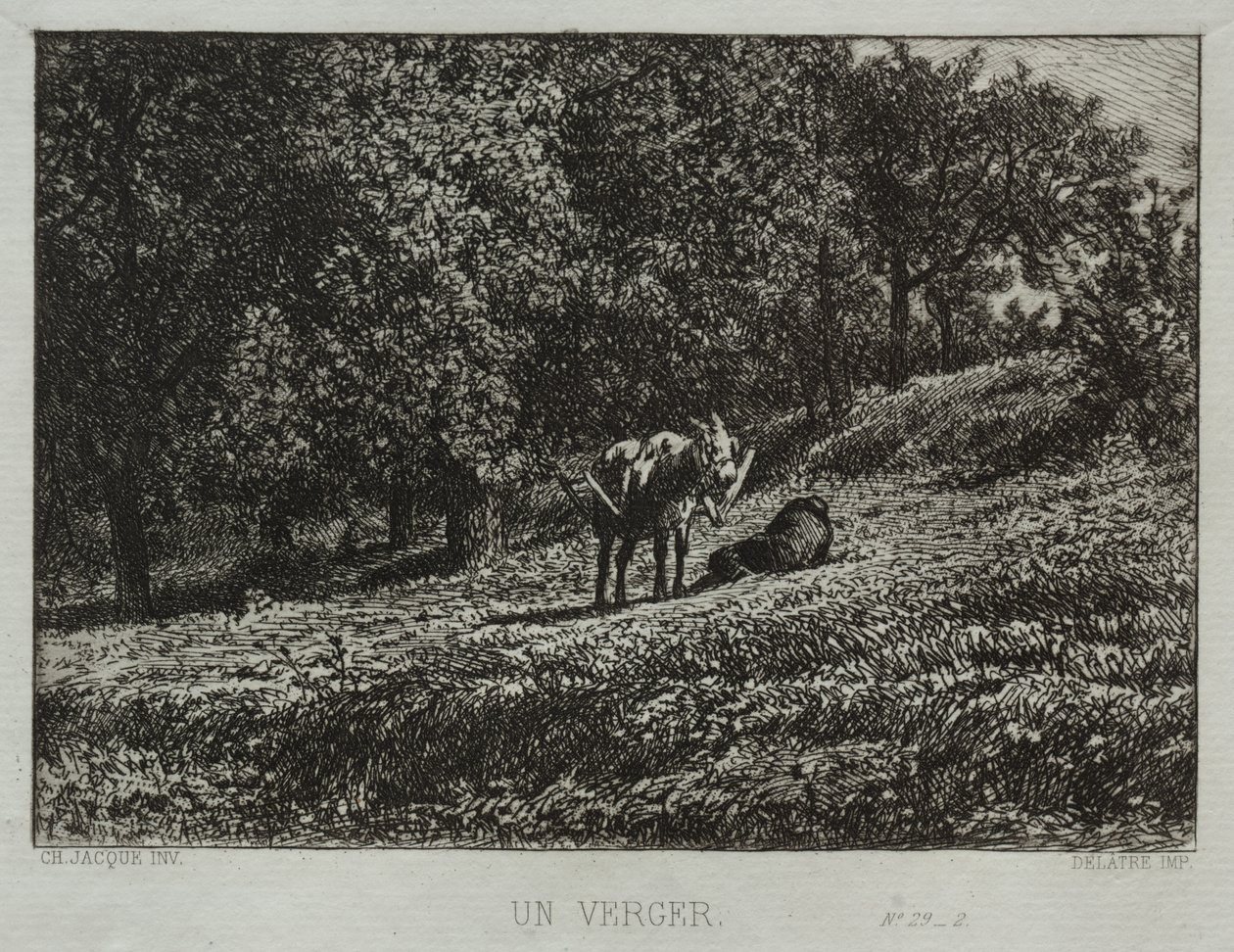 Un huerto de Charles Emile Jacque