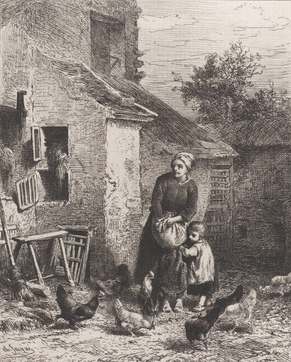 Esquina del patio, 1864 de Charles Emile Jacque