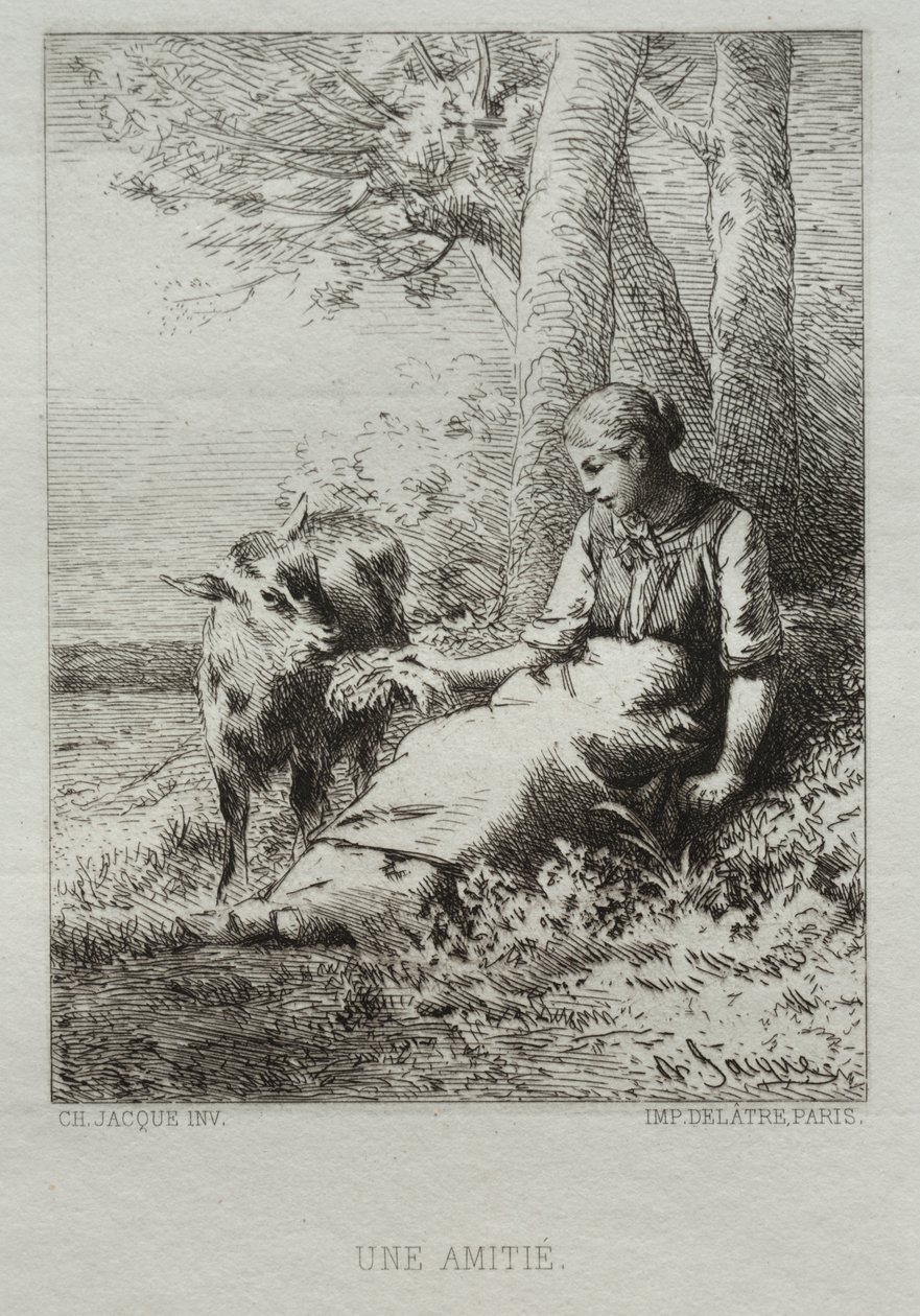 Amistad de Charles Emile Jacque