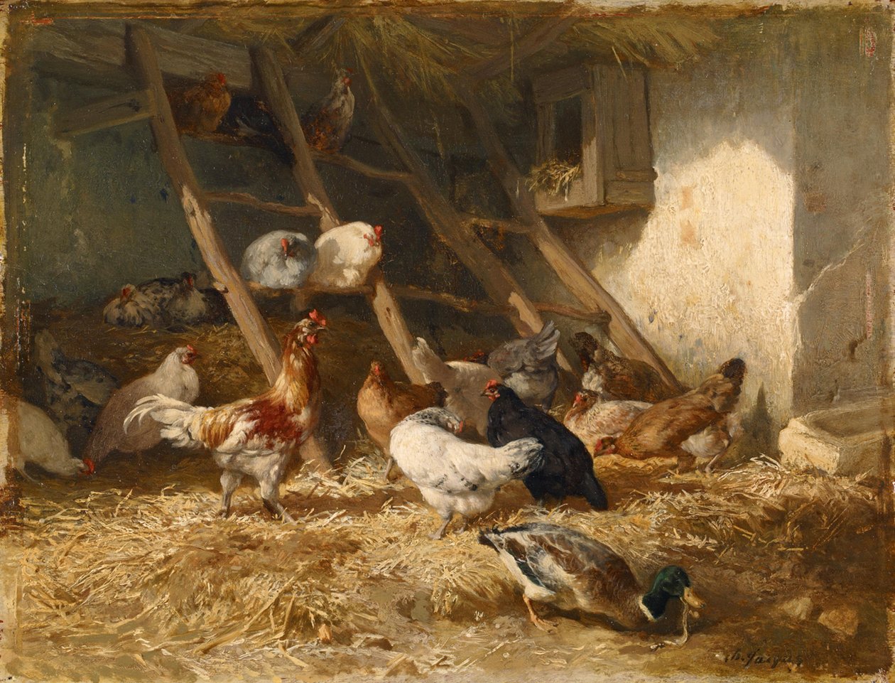 Gallinas de Charles Emile Jacque
