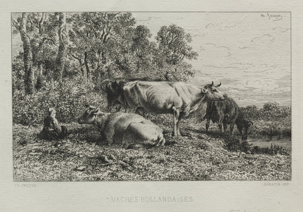 Vacas de Holanda de Charles Emile Jacque