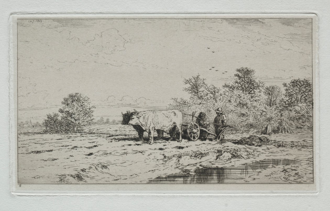 Paisaje, Trabajadores, 1845 de Charles Emile Jacque