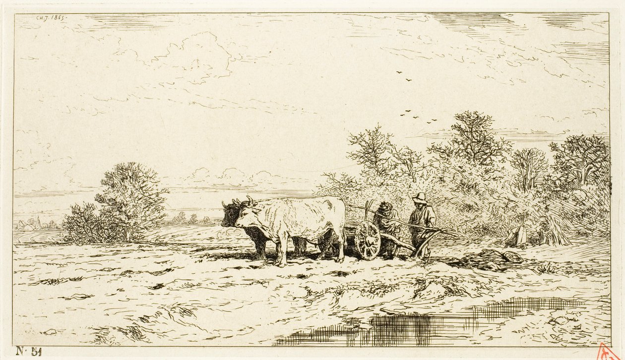 Paisaje con Trabajadores Agrícolas de Charles Emile Jacque