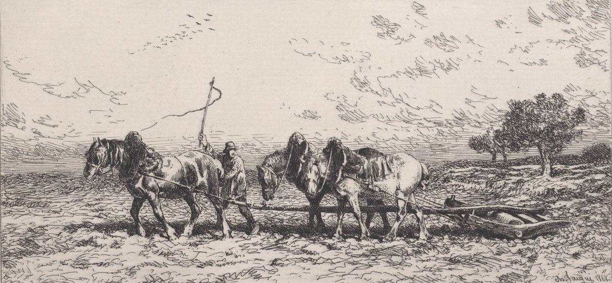Le Rouleau, 1868 de Charles Emile Jacque