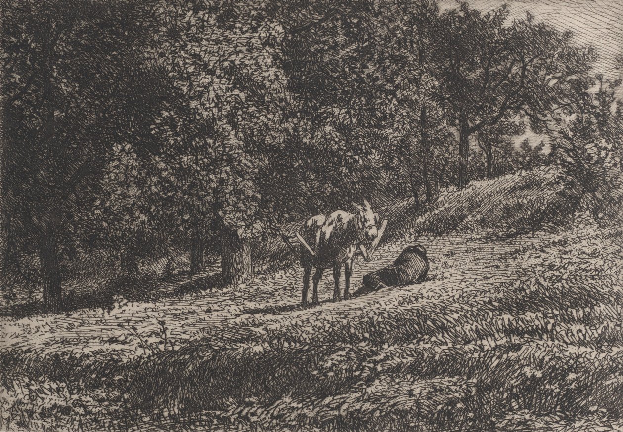 Huerto, 1865 de Charles Emile Jacque
