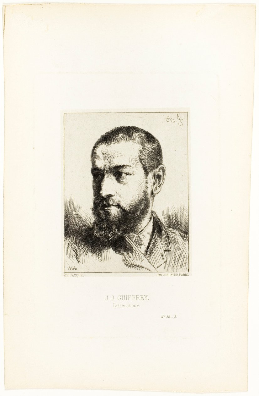 Retrato de J.J. Guiffrey de Charles Emile Jacque
