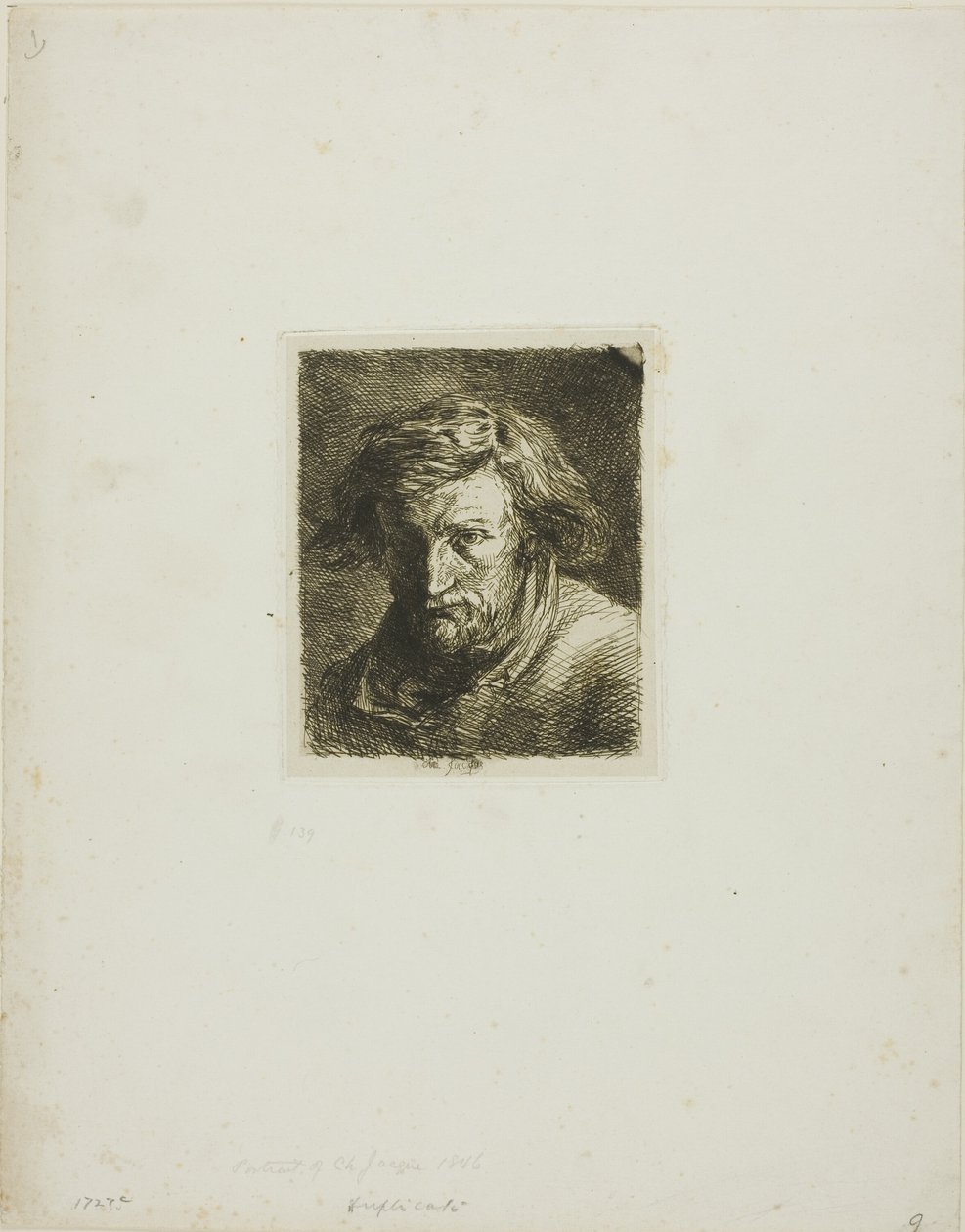 Retrato del artista de Charles Emile Jacque