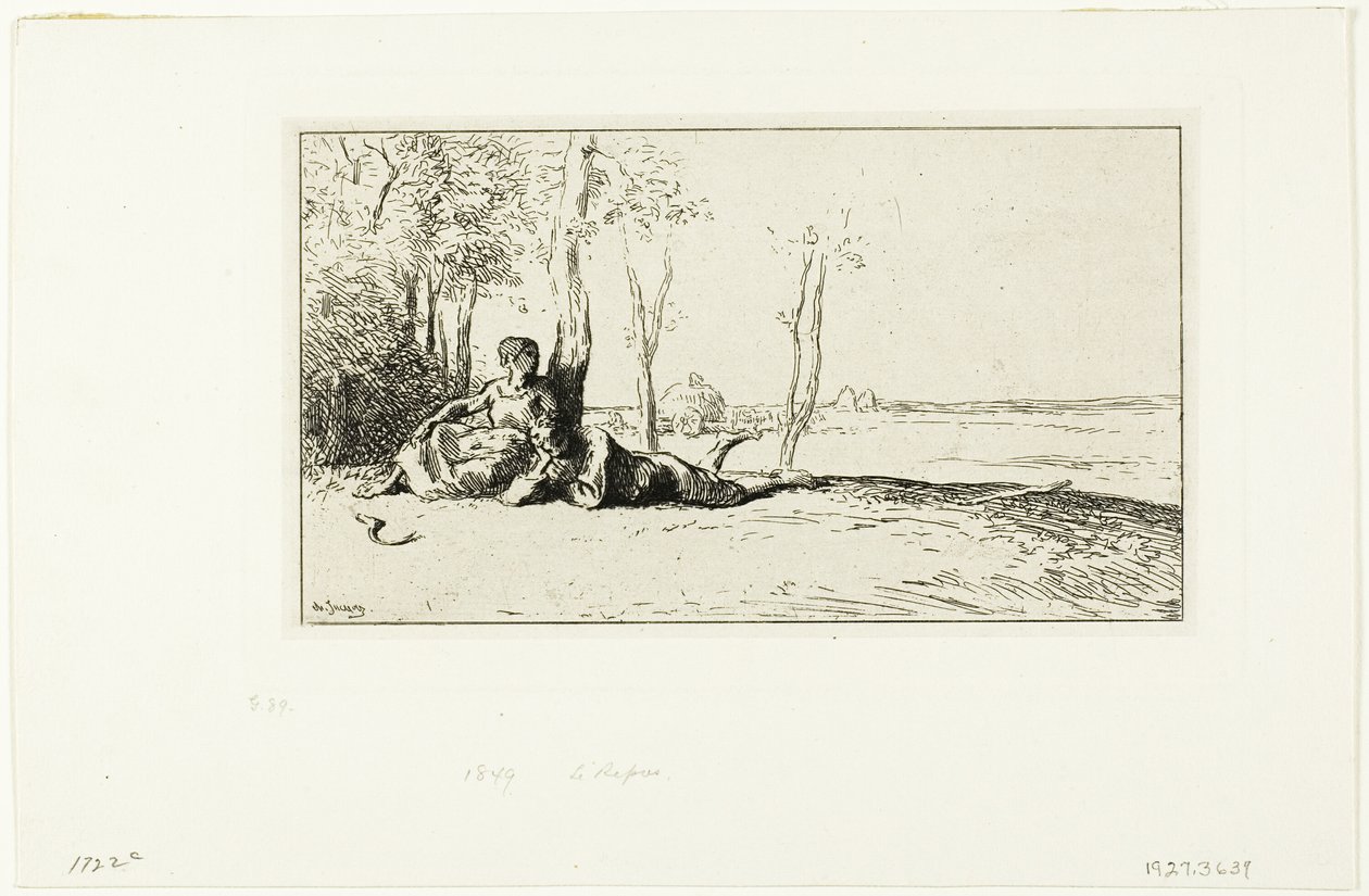 Segadores en descanso de Charles Emile Jacque