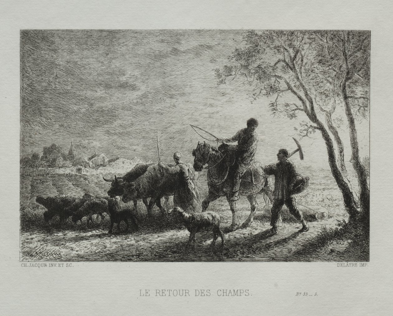 Regreso de los campos de Charles Emile Jacque