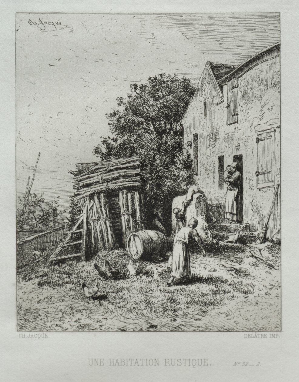 Casa rústica de Charles Emile Jacque