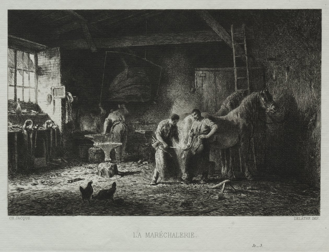 La herrería de Charles Emile Jacque