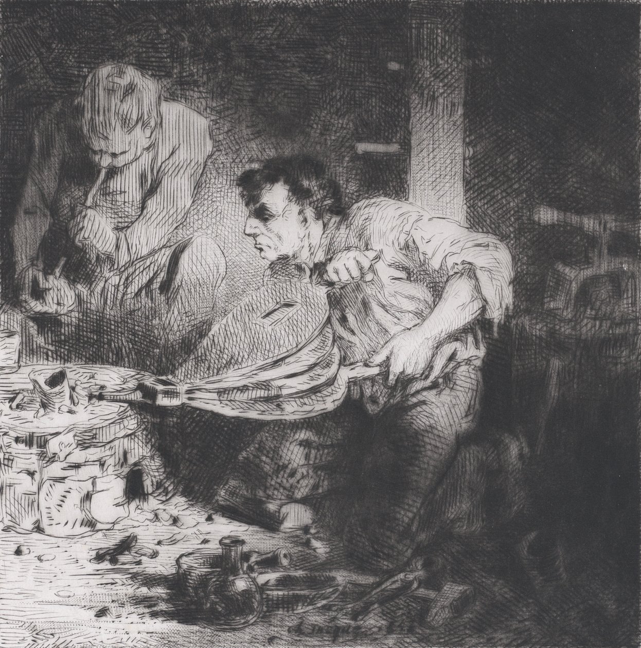 Los falsificadores, 1843 de Charles Emile Jacque