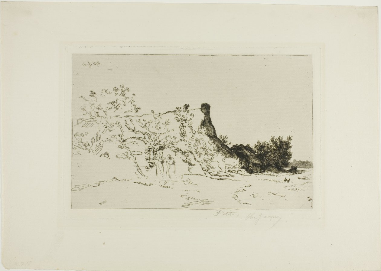 La gran cabaña de paja, Kercassier de Charles Emile Jacque
