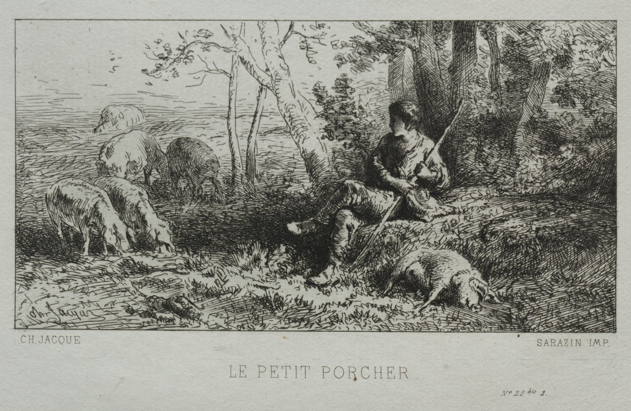 El pequeño porquero de Charles Emile Jacque