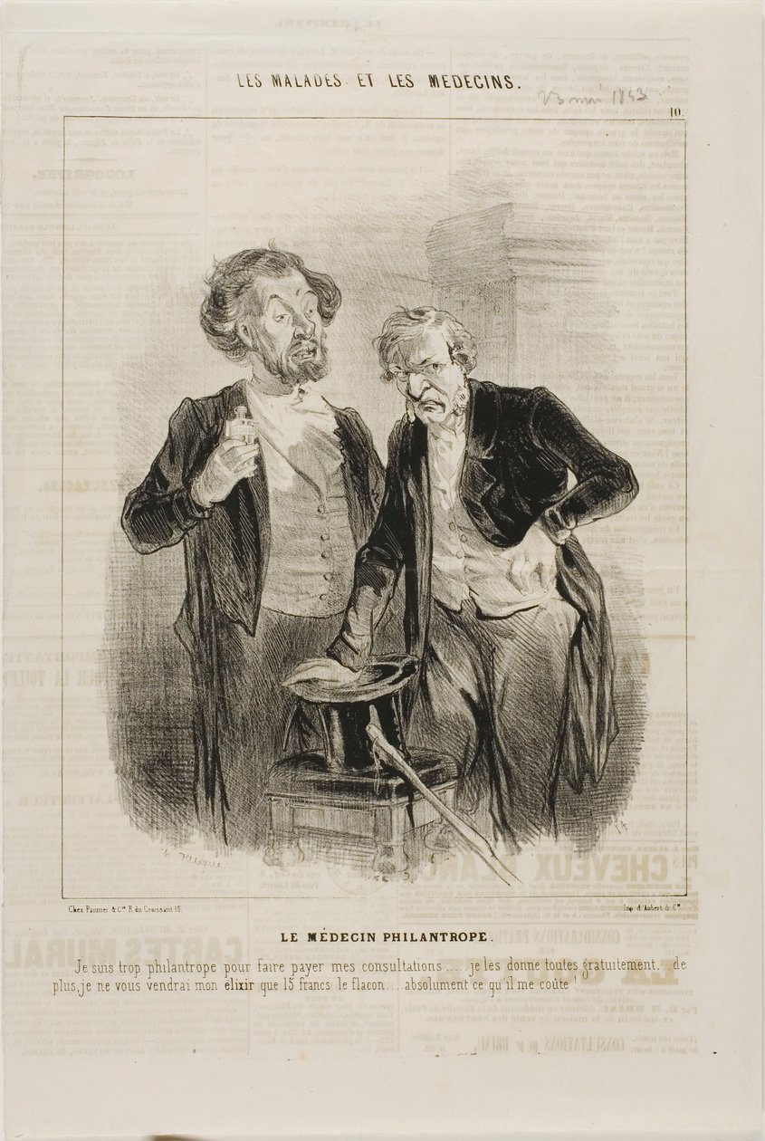 El Doctor Filantrópico (plato 10) de Charles Emile Jacque