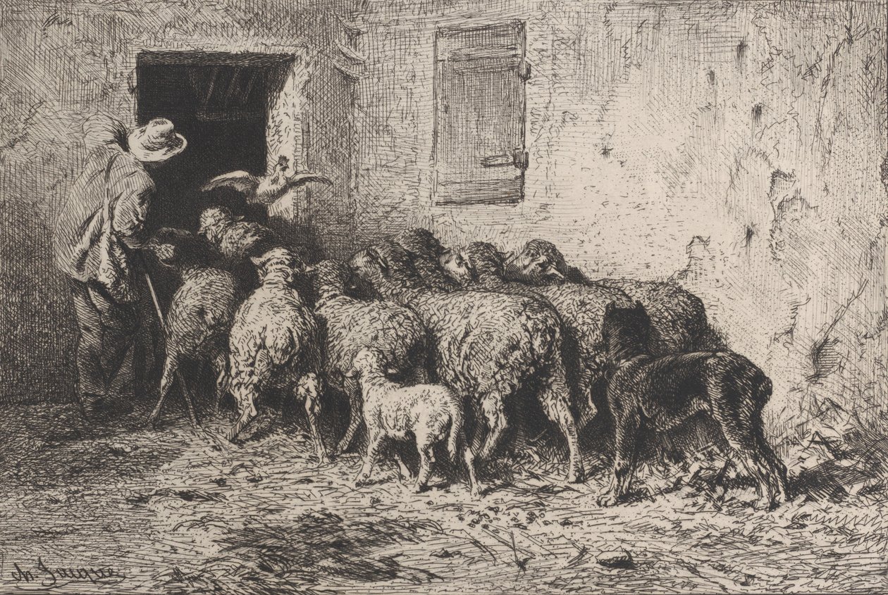 El Regreso, 1864 de Charles Emile Jacque