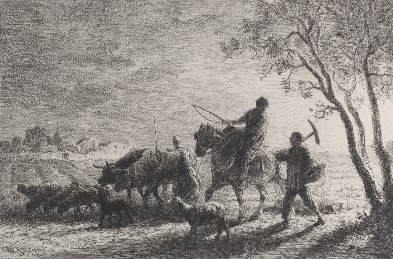 El Regreso del Campo de Charles Emile Jacque