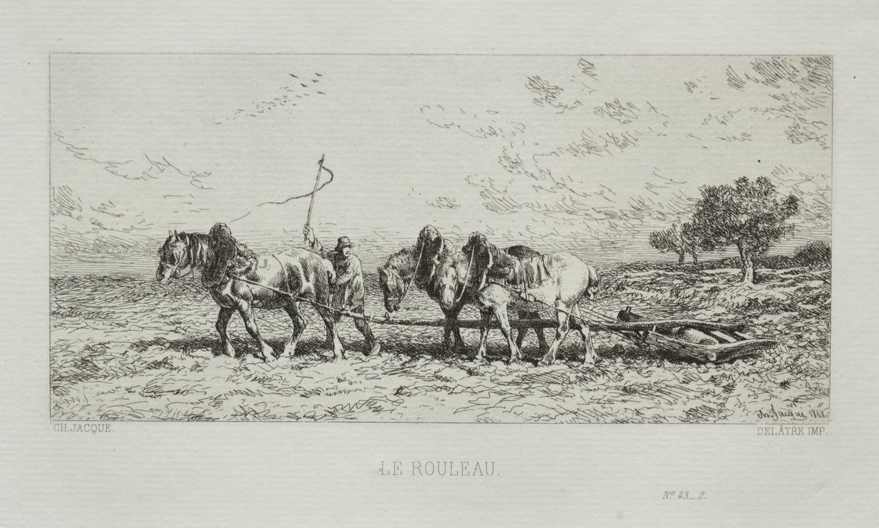 El rodillo, 1868 de Charles Emile Jacque